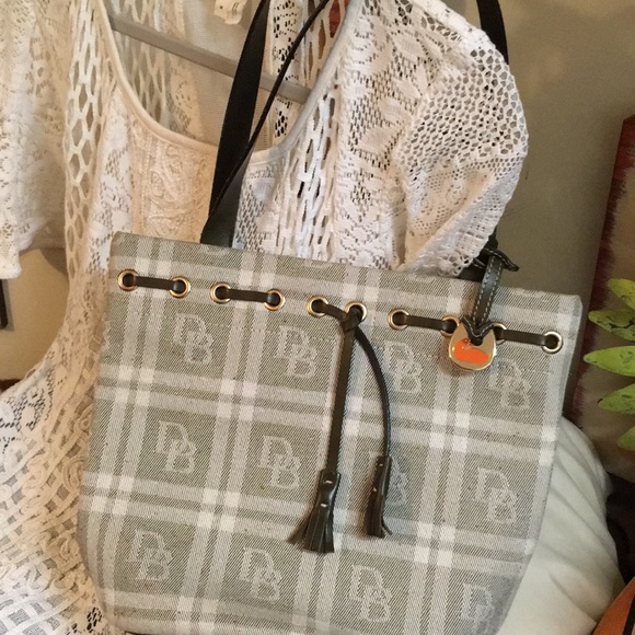Dooney & Bourke Handbags - New Dooney &Bourke Bag Signature Plaid Grey/Brown!